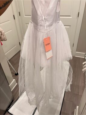White Flower Girl Dress Size 2